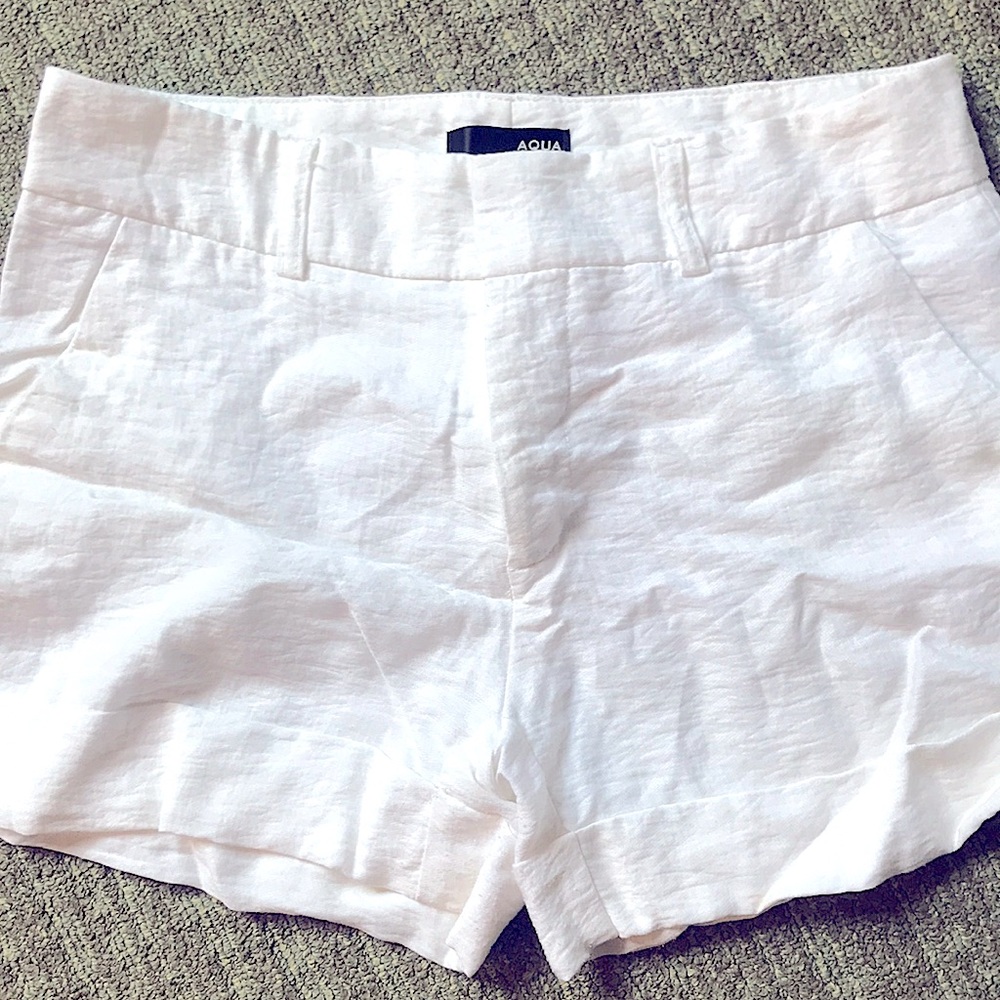 Aqua white shorts
